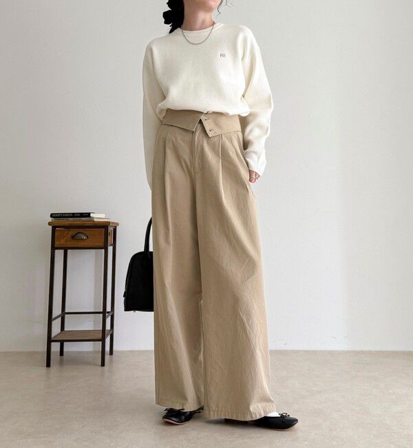 fredy emue「FR刺繍スウェットニットプルオーバー」|ニット・セーター|