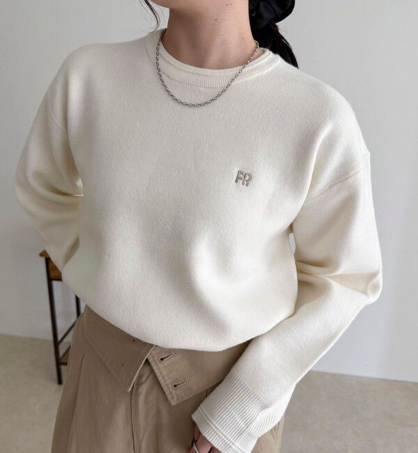 fredy emue「FR刺繍スウェットニットプルオーバー」|ニット・セーター|