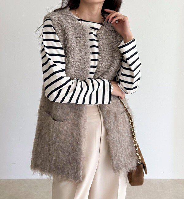 fredy emue「コンパクトボーダーロンTシャツ」|Tシャツ・カットソー|