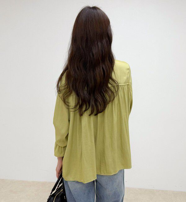 fredy emue「マイクロツイルサテンブラウス」|シャツ・ブラウス|