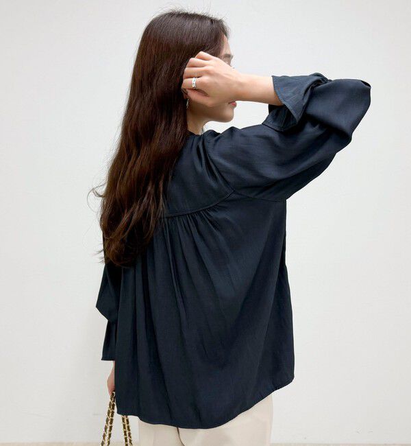 fredy emue「マイクロツイルサテンブラウス」|シャツ・ブラウス|