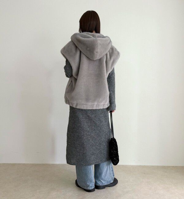 fredy emue「フェイクファーフードベスト」|ベスト・ジレ|