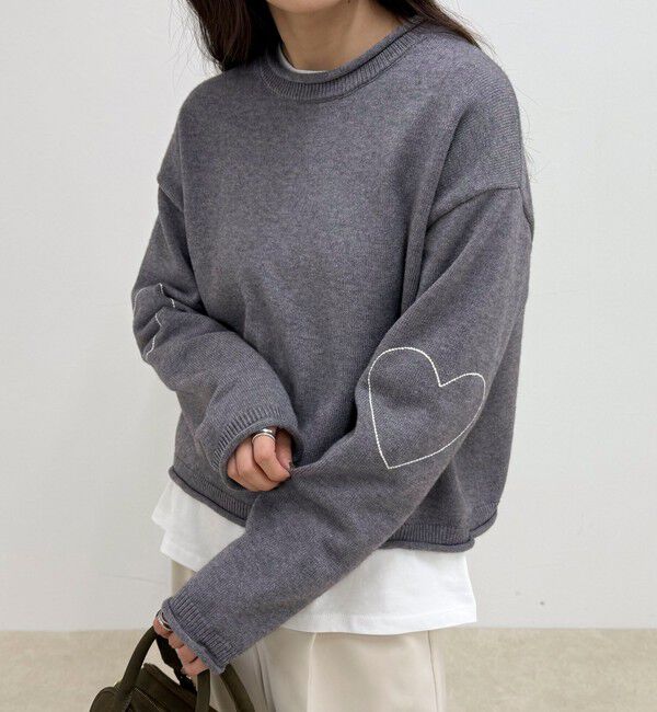 fredy emue「ハートステッチニットプルオーバー」|ニット・セーター|