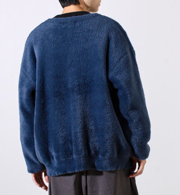 GLOSTER「モヘヤライク シャギークルーネックカーディガン」|カーディガン|