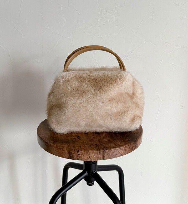 fredy emue「ミンク風2WAYボックストートバッグ」|ショルダー・メッセンジャー|