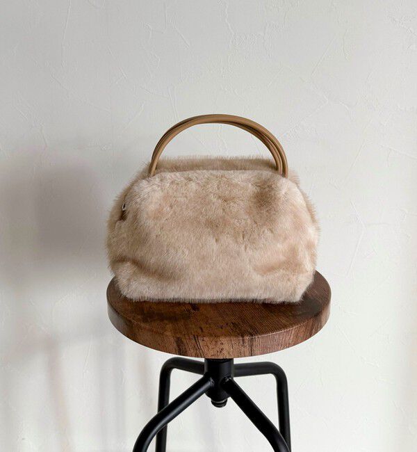 fredy emue「ミンク風2WAYボックストートバッグ」|ショルダー・メッセンジャー|