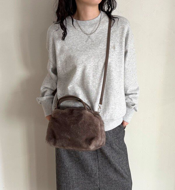 fredy emue「ミンク風2WAYボックストートバッグ」|ショルダー・メッセンジャー|