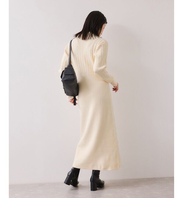 VIS「ポロケーブルモチモチニットワンピース」|ワンピース|