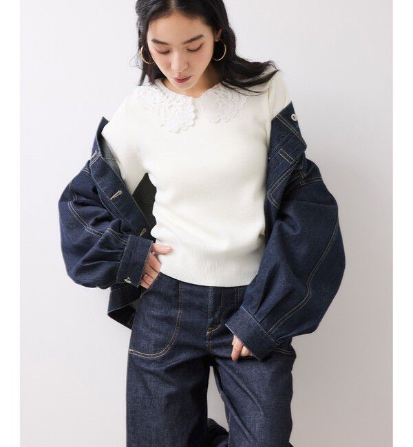 VIS「ボリュームスリーブデニムジャケット」|デニムジャケット|