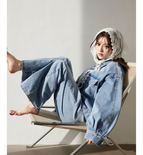VIS「ボリュームスリーブデニムジャケット」|デニムジャケット|