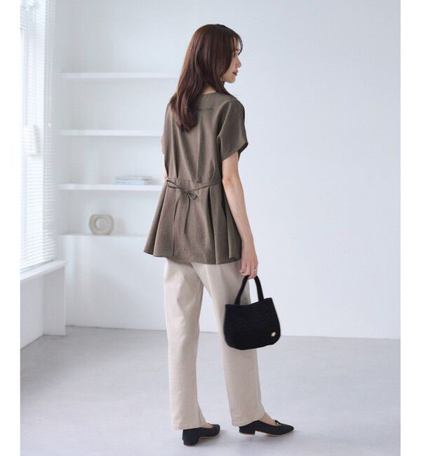 Rope&rsquo;Picnic「【接触冷感】ハートネックペプラムブラウス」|シャツ・ブラウス|