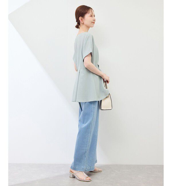 Rope&rsquo;Picnic「【接触冷感】ハートネックペプラムブラウス」|シャツ・ブラウス|