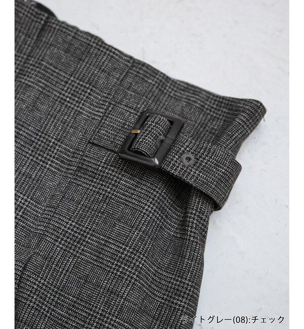 Rope&rsquo;Picnic「レディハンサムシリーズ ウールライクタックキルトスカート/セットアップ対応」|スカート|