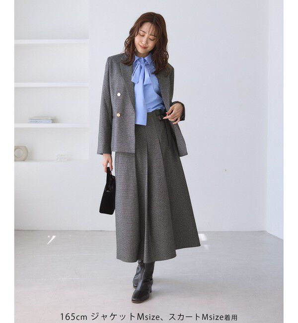 Rope&rsquo;Picnic「レディハンサムシリーズ ウールライクタックキルトスカート/セットアップ対応」|スカート|