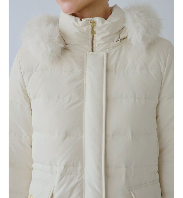 Rope&rsquo;Picnic「【GREEN DOWN/グリーンダウン】ファー付きダウンミドル丈コート/リンクコーデ」|ダウン|