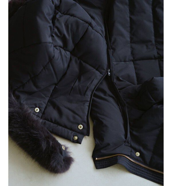 Rope&rsquo;Picnic「【GREEN DOWN/グリーンダウン】ファー付きダウンミドル丈コート/リンクコーデ」|ダウン|