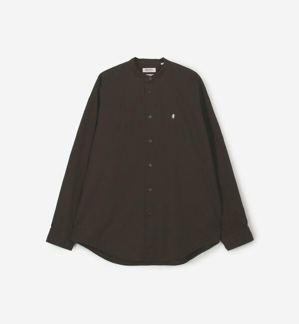 GYMPHLEX「Gymphlex | バンドカラー長袖シャツ SOLID MEN」|シャツ・ブラウス|