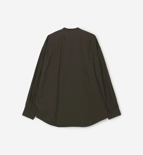 GYMPHLEX「Gymphlex | バンドカラー長袖シャツ SOLID MEN」|シャツ・ブラウス|