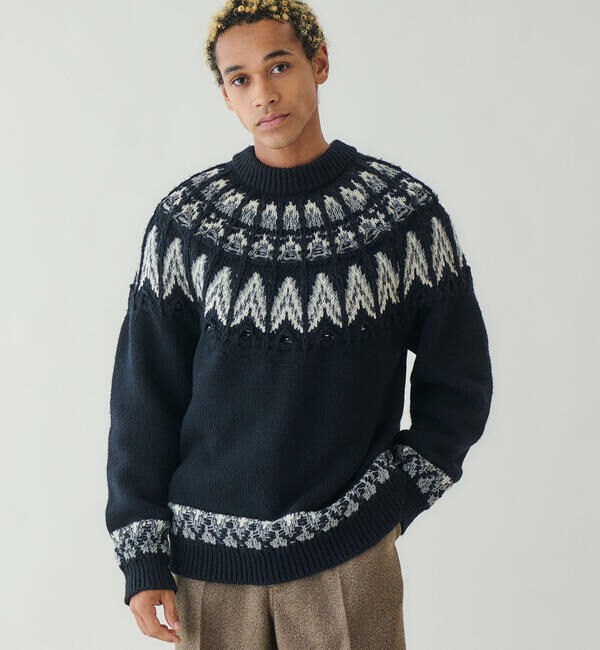  「COOHEM | ノルディック ニットプルオーバー MEN」|ニット・セーター|