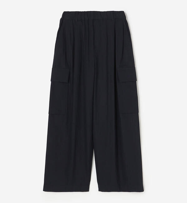  「nicholson & nicholson | コットン ツイルワイドカーゴパンツ WOMEN」|チノ|