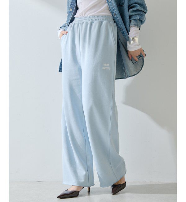  「ロゴ裏毛ワイドパンツ」|チノ|