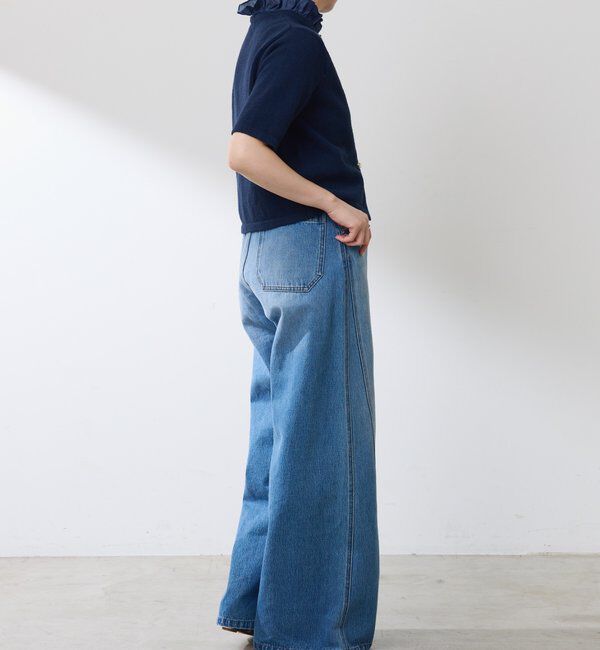  「【ウエスト調整できる】Q.anos ルーズアジャストデニム」|デニム|