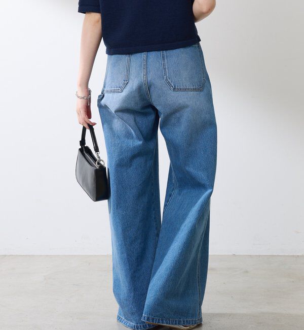  「【ウエスト調整できる】Q.anos ルーズアジャストデニム」|デニム|