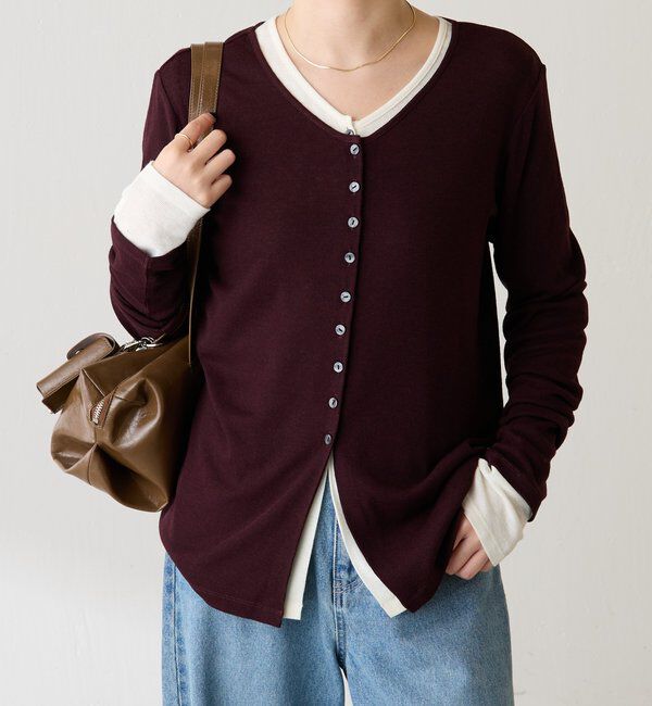  「コンパクトVネックカーディガン」|Tシャツ・カットソー|
