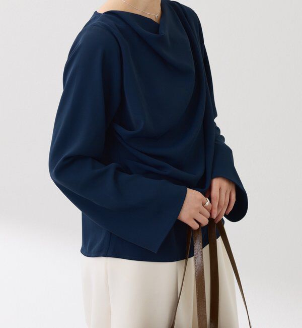  「フロントドレープブラウス」|シャツ・ブラウス|