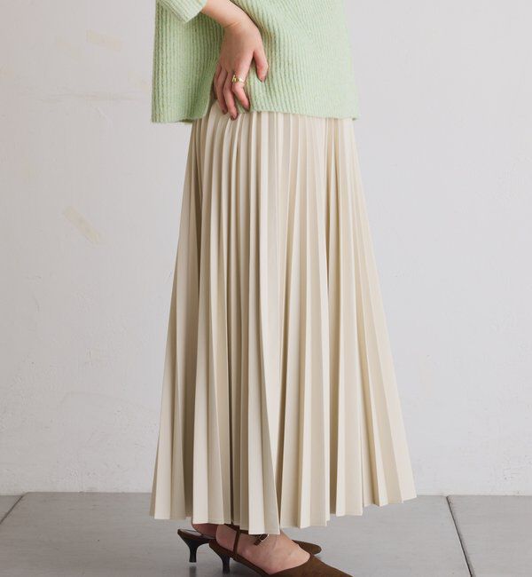  「フェイクレザープリーツスカート」|スカート|