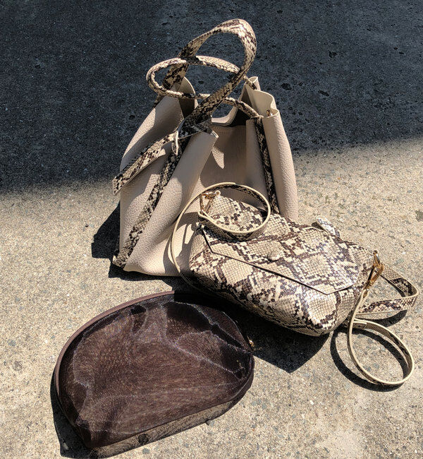  「【ベストセラーアイテム】ミニショルダー付ソフトレザー調ミニバッグ」|トートバッグ|