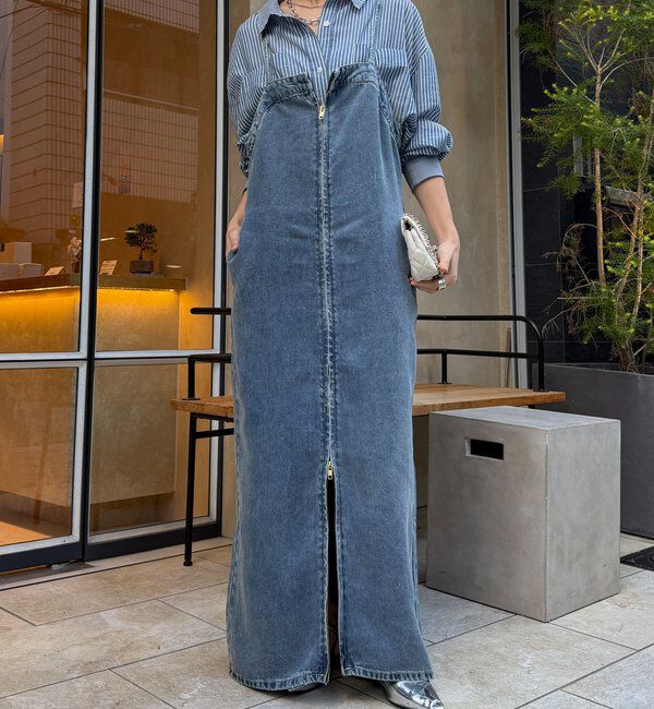  「リヨセルデニムジャンスカ」|ワンピース|ブルー