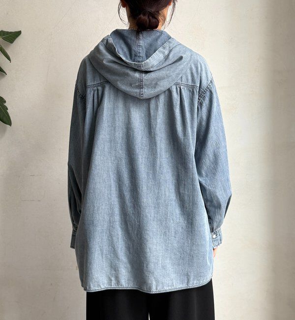  「シアーデニムフーディーシャツ」|シャツ・ブラウス|