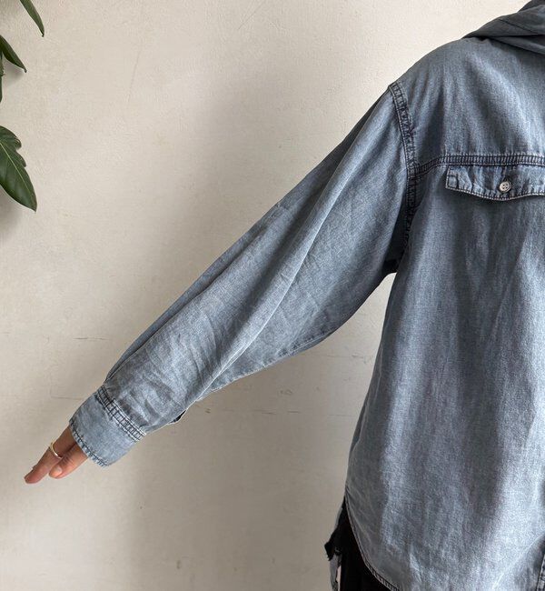  「シアーデニムフーディーシャツ」|シャツ・ブラウス|