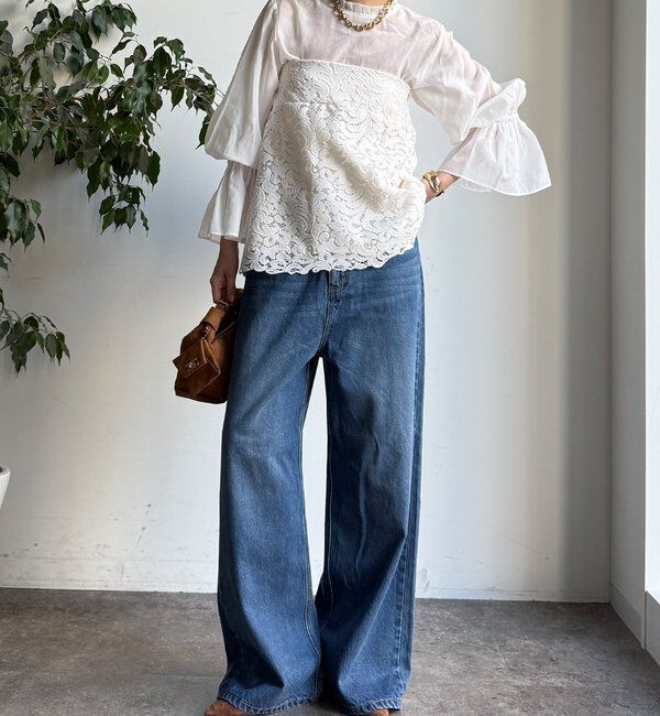  「プリーツ襟袖フレアブラウス」|シャツ・ブラウス|