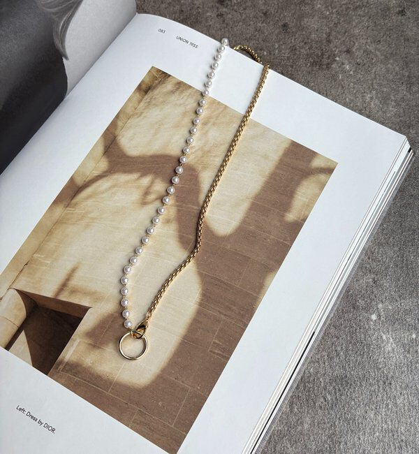  「パール&times;チェーンネックレス」|ネックレス|