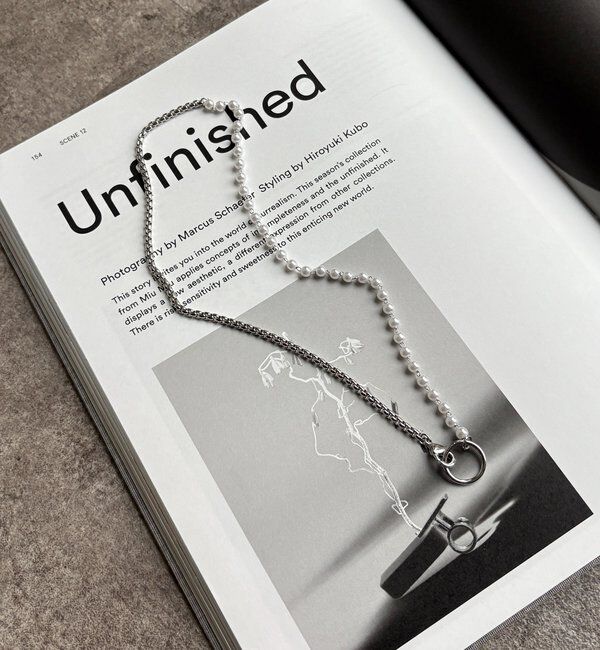  「パール&times;チェーンネックレス」|ネックレス|