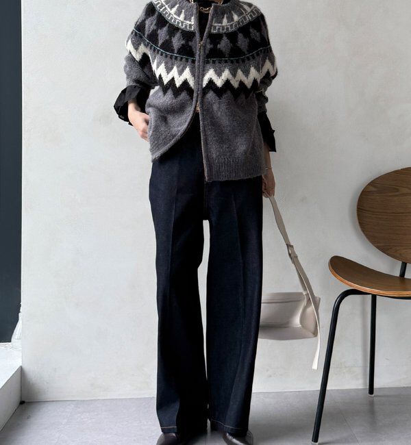  「ハイウエストダブルボタンデニム」|デニム|