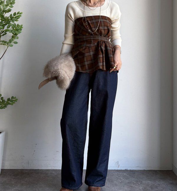  「起毛チェックビスチェ」|シャツ・ブラウス|