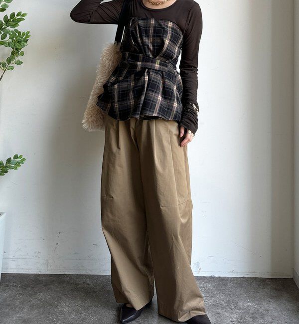  「起毛チェックビスチェ」|シャツ・ブラウス|