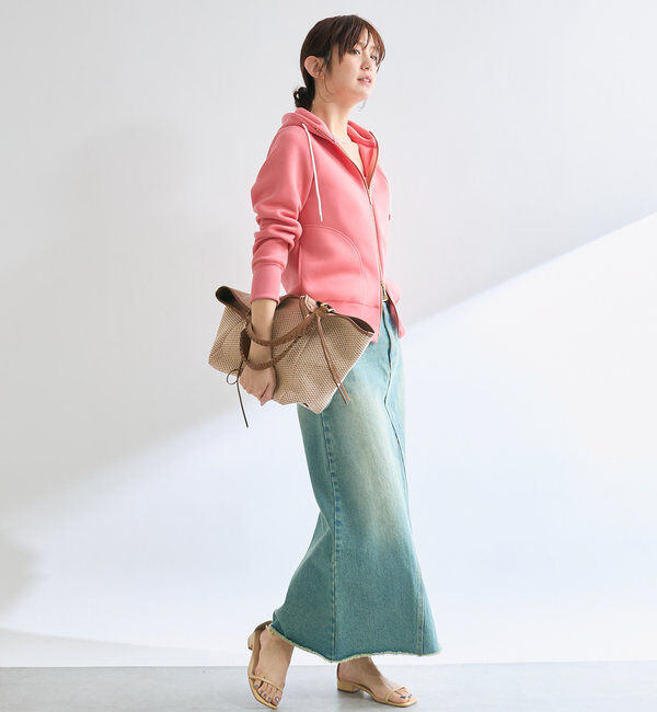  「【WEB限定/キレイめ上品】スポンジダンボールZIPパーカーカットソー」|パーカー|