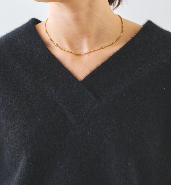  「【R.good（アールドットグッド）】ボールチェーンアクセントネックレス」|ブローチ・コサージュ|