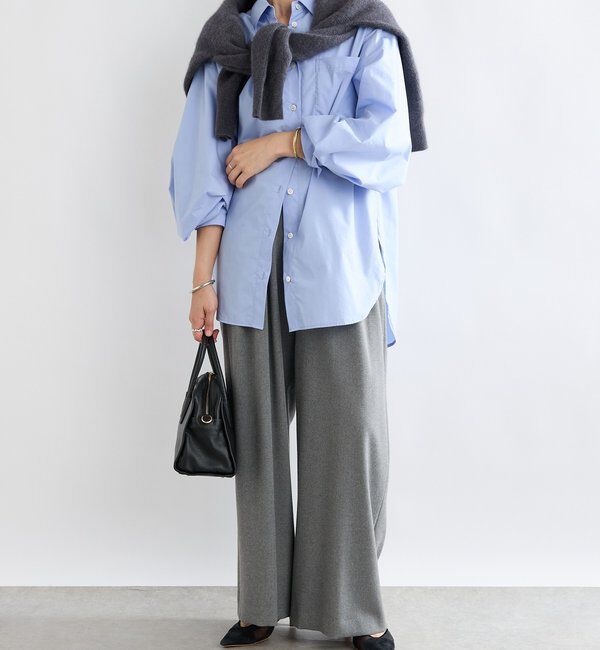  「【最高気温5度の寒い日に！/すっきり見え】ウォームタックワイドスラックス」|チノ|