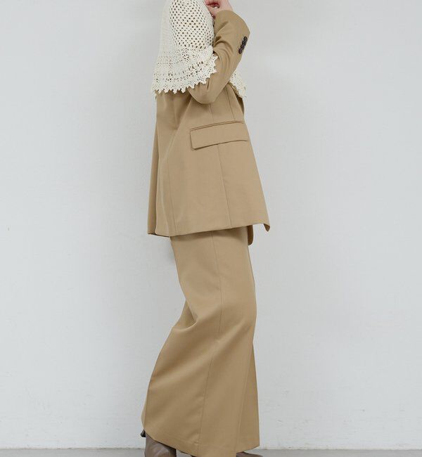  「【HERITANOVUM】【スリーピース対応】ウーステッドウールフレアパンツ」|チノ|