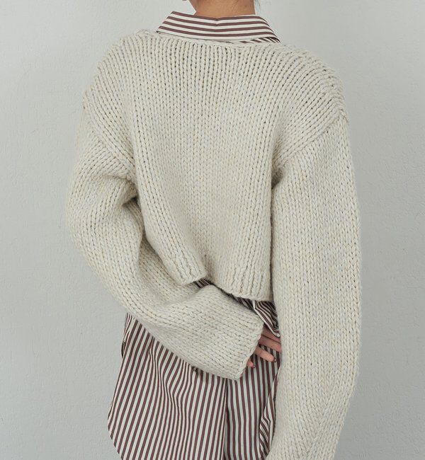  「【HERITANOVUM】ハンドニットジャケット」|ニット・セーター|