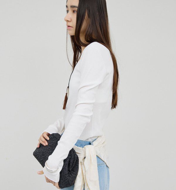  「【前後2WAY】ハイツイストリブロンTee」|Tシャツ・カットソー|