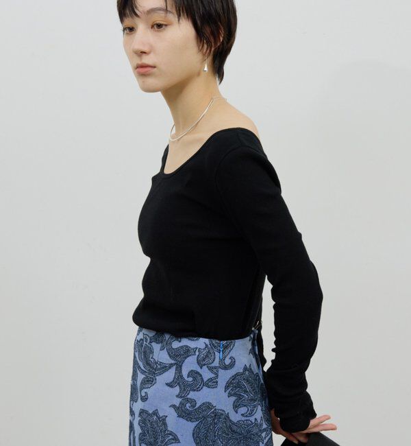  「【前後2WAY】ハイツイストリブロンTee」|Tシャツ・カットソー|