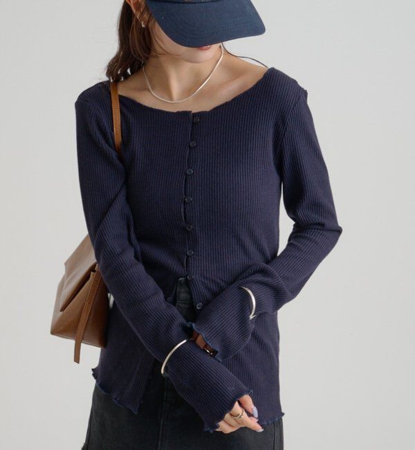  「起毛リブボタンカーディガン」|Tシャツ・カットソー|
