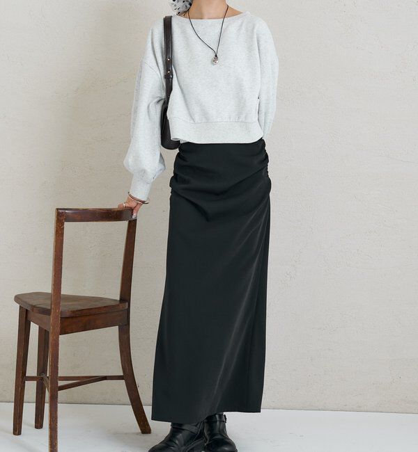  「サイドギャザータックスカート」|スカート|