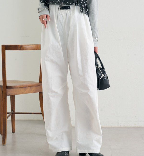  「ボリュームイージーパンツ」|チノ|オフホワイト